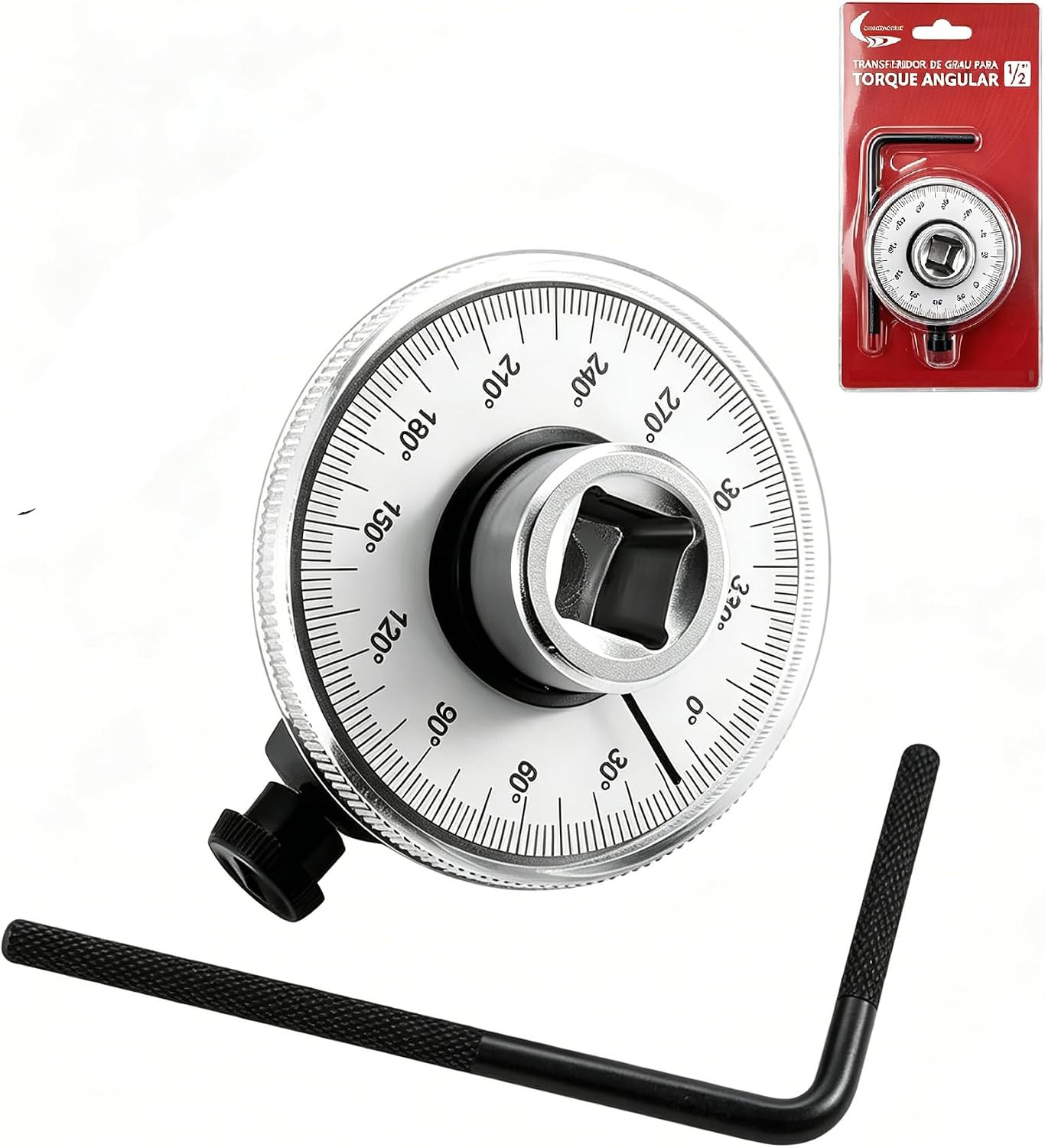 1/2" Torque Wrench Angle Gauge Tool, 360° Adjustable Adapter Measure Set | 1/2 I