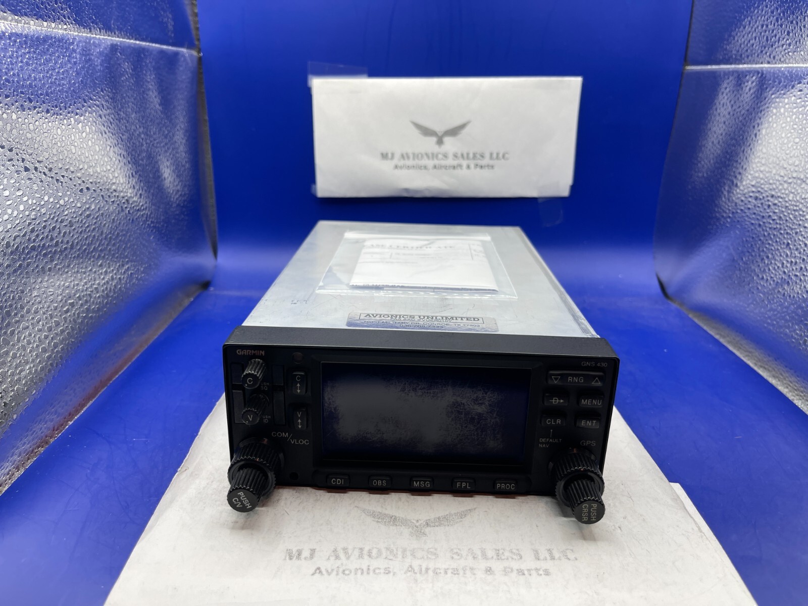 GARMIN GNS 430W WAAS GPS/NAV/COMM 28 VDC P/N 011-01060-45 WITH FAA FORM 8130-3