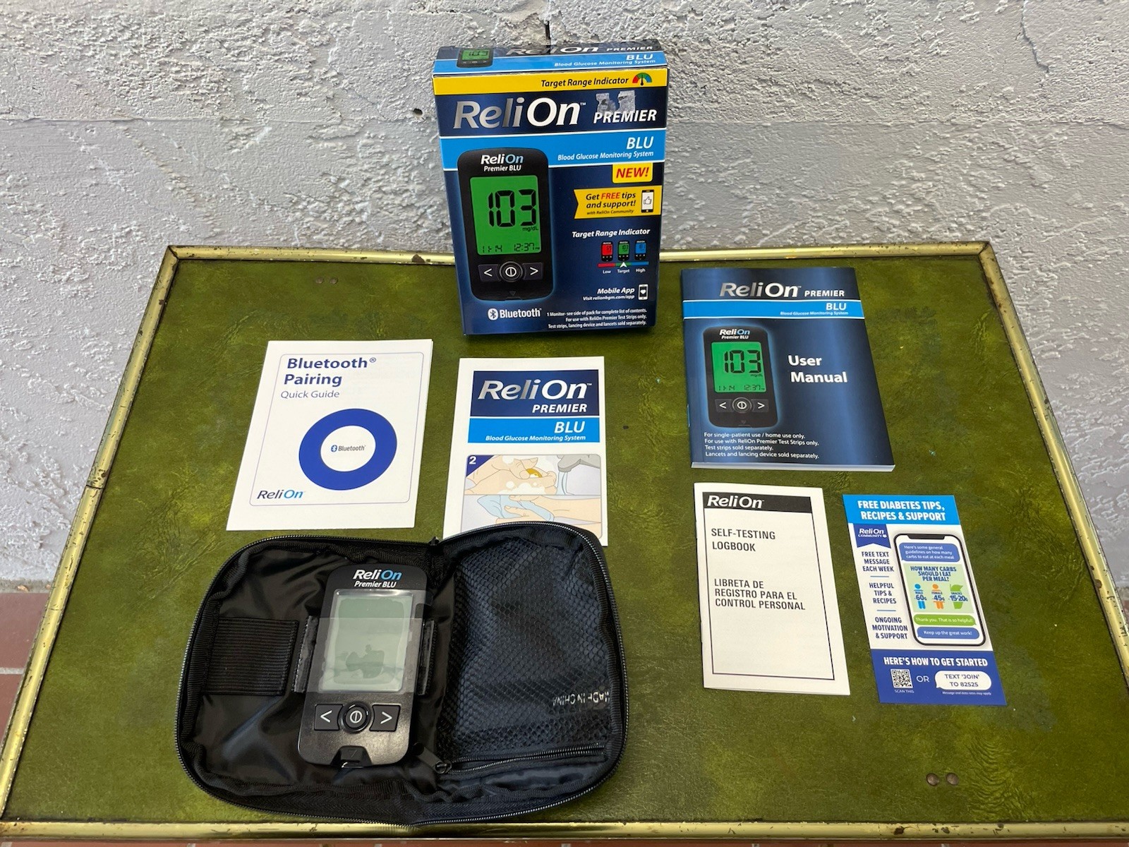 ReliOn Premier BLU Blood Glucose Monitoring System With Bluetooth + Mobile App