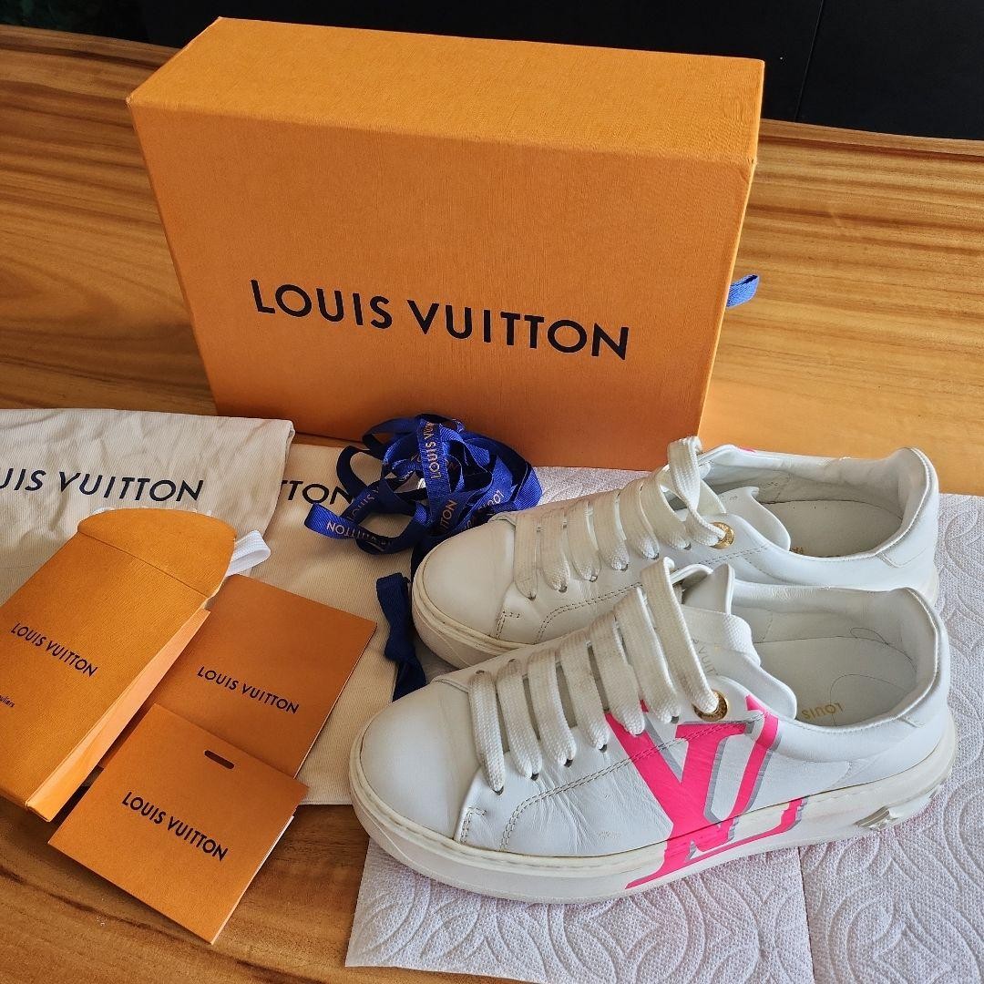 Louis Vuitton Sneakers Shoes White X Pink With Logo Size 35 US About4 Women
