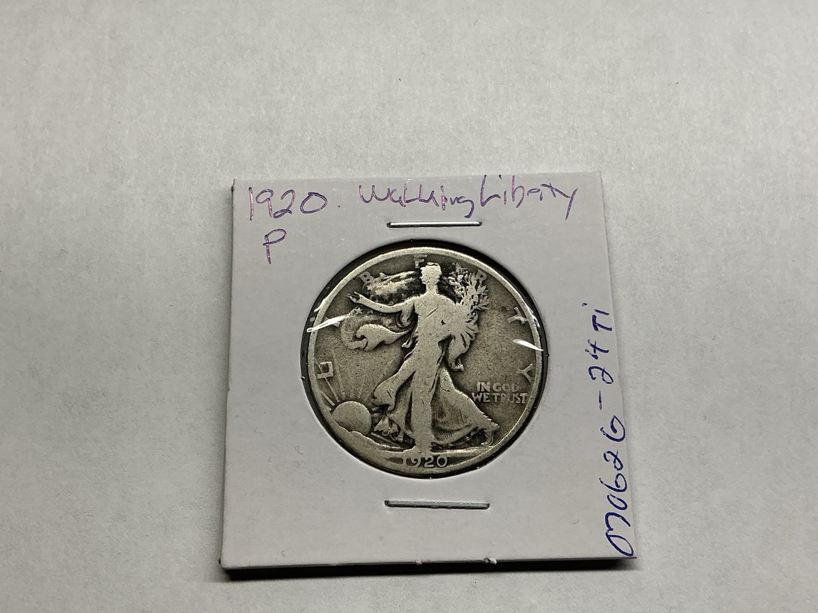 1920 Walking Liberty 90% Silver Half-Dollar w/Full Date 070626 12ti