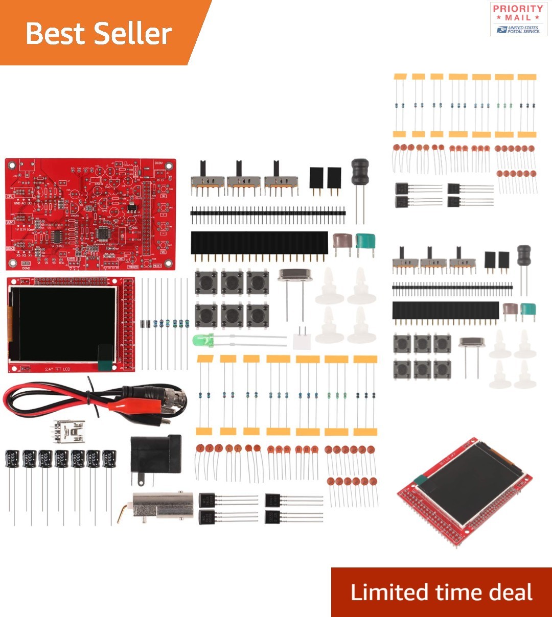 DIY Digital Oscilloscope 1MSPS 2.4 Inch TFT Signal Measurement Kit Portable Kit