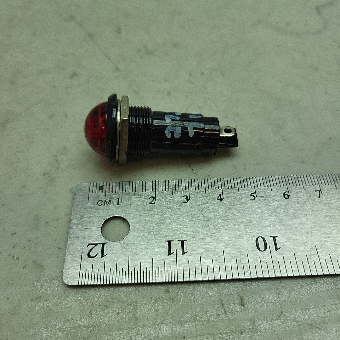 3 Pack Panel Mount Jumbo Neon Lamp Assembly Red Lens 272-710