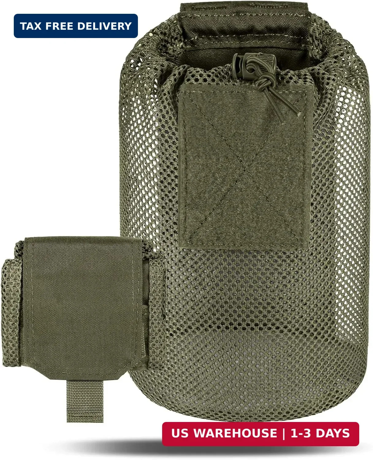Dump Pouch Tactical Molle Mesh Pouches,Lightweight Range Compact Micro Drawstrin