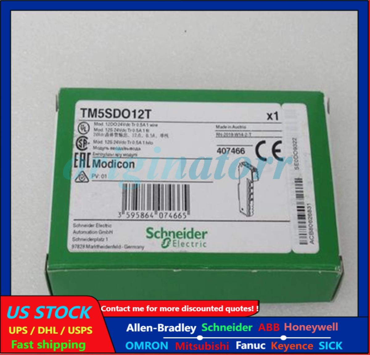 NEW SCHNEIDER TM5SDO12T Digital Output Module US Free TAX