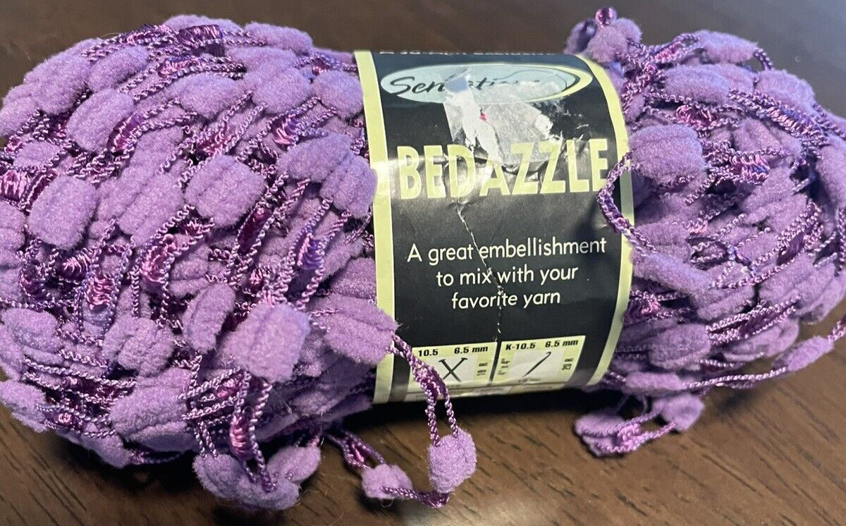 1 Skein 41 Yards Sensations Bedazzle Yarn Bedazzle Berry #680 New