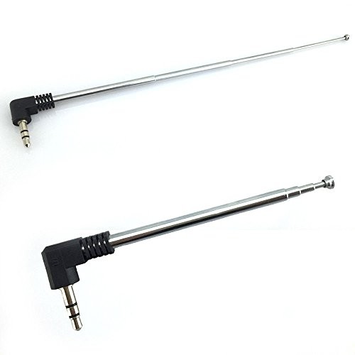 2 Pack Bluetooth Speaker Antenna Replacement Telescoping 3.5mm FM Radio