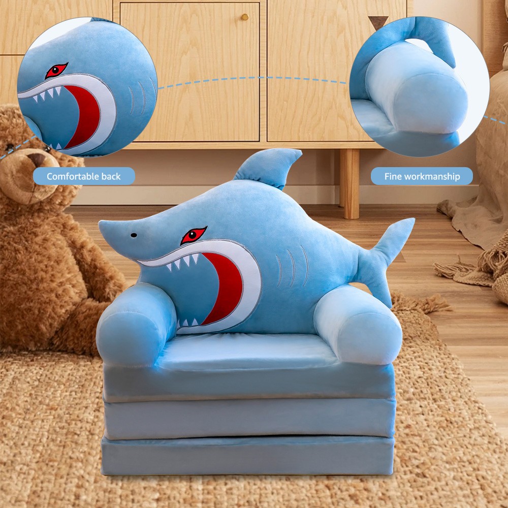 Comfy Toddler Chair Kids Furniture for Playroom Convertible Couch to Lounger