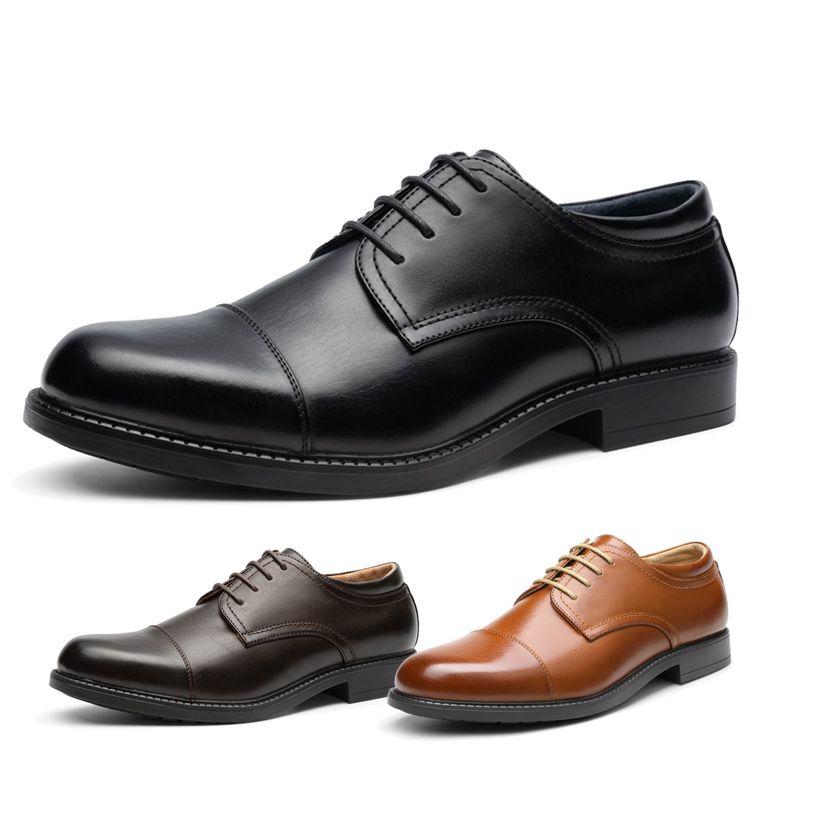 Bruno Marc Men's Dress Oxford Shoes Classic Lace Up Formal Cap Toe Shoes