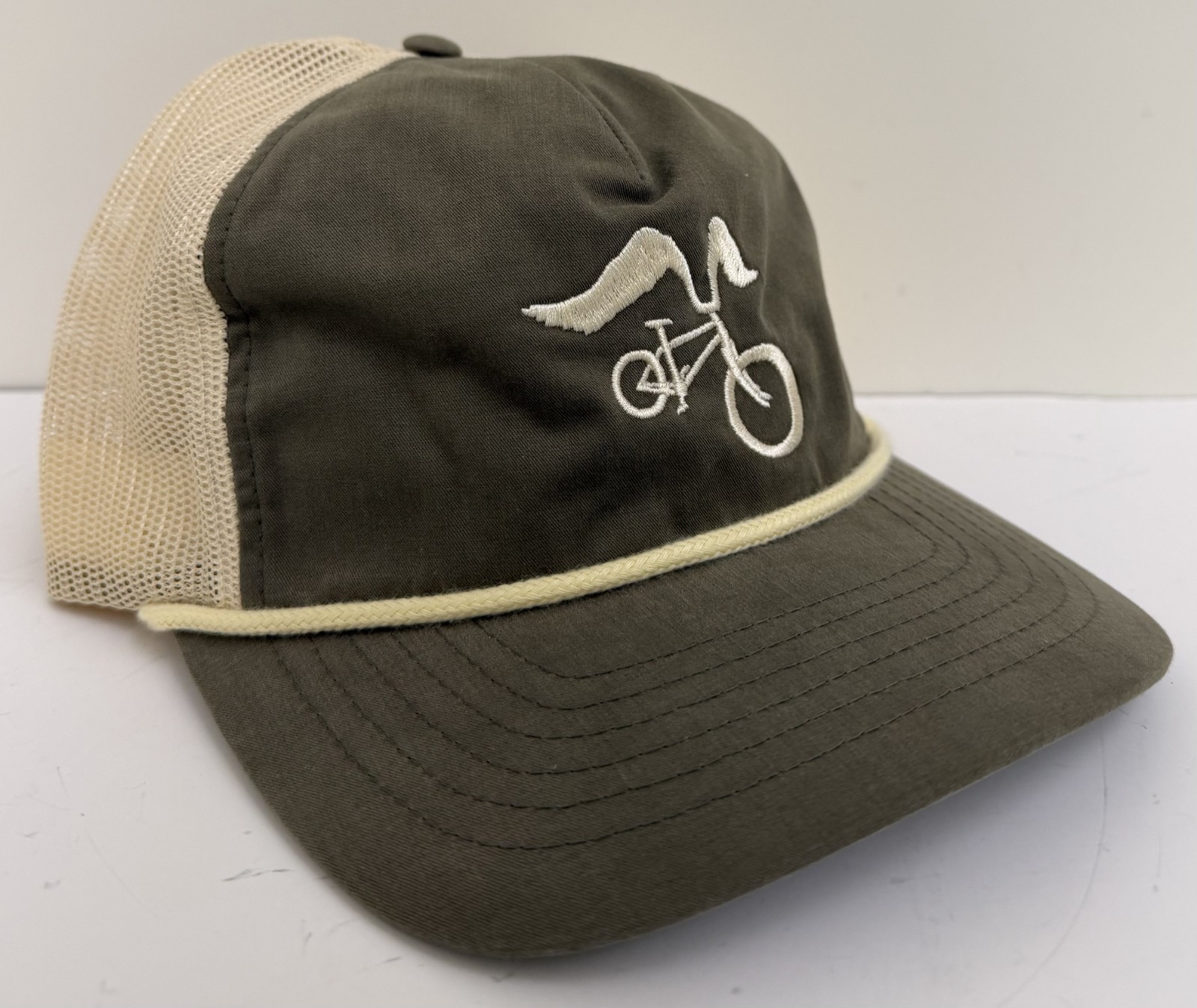 RPB-"Wing Bike"-Snapback Hat. Richardson 939 Bachelor Hat. Cruiser. Green. Mesh