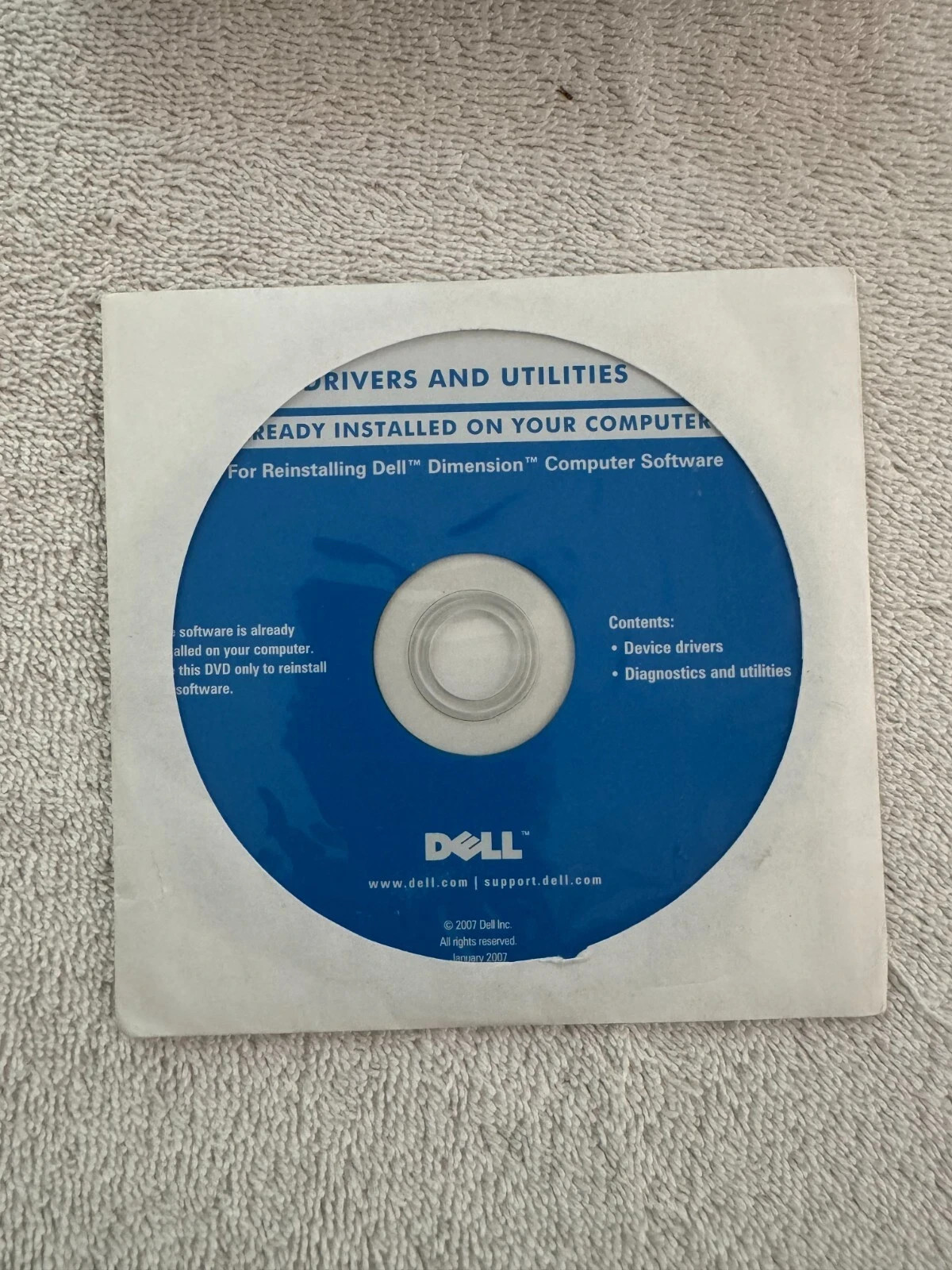 Dell Drivers & Utilities - DVD BRAND NEW FACTORY SEALED NEVER OPENED