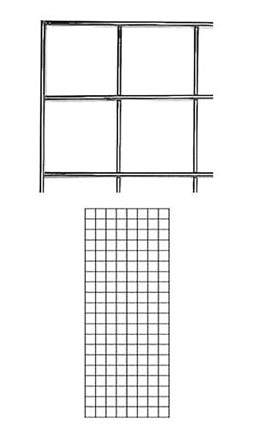 Set 2 Gridwall Panels 2' x 6' Grid Wall Display Chrome Steel 4 Legs Panel