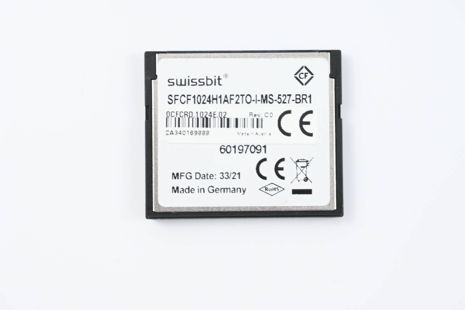 B&R Automation Swissbit memory card CompactFlash 1024 MB (0CFCRD.1024E.02)