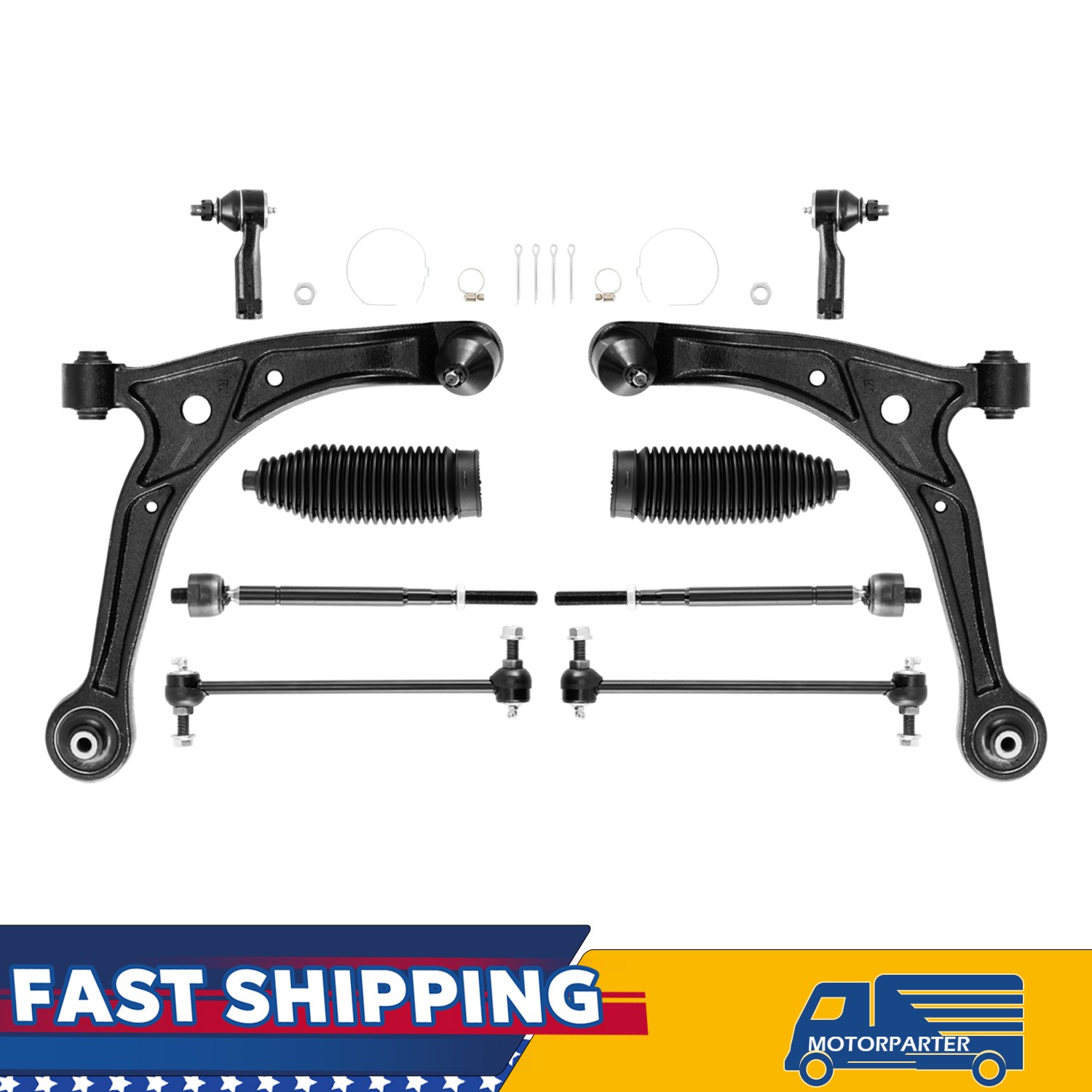 10PCS Front Lower Control Arms Ball Joint Suspension For 2002-2004 Honda Odyssey