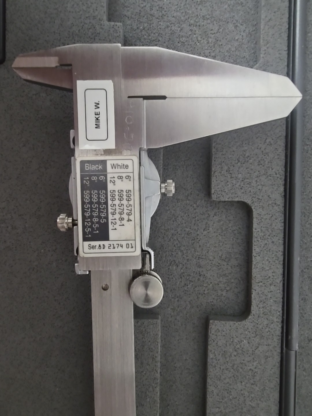 Tesa Brown & Sharpe 599-579-12-1 - 12" DIAL-CAL W/ Mitutoya 188 - 131 Thd Gage