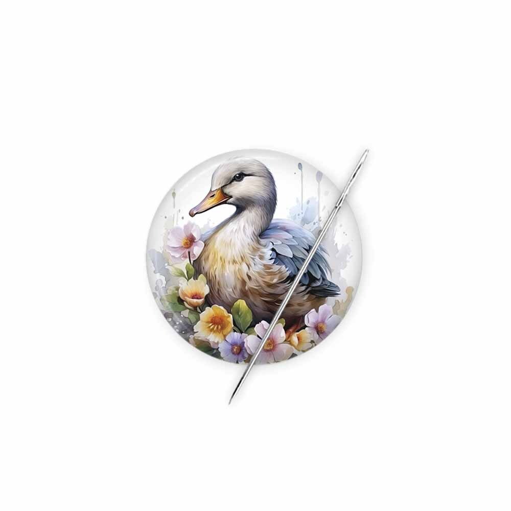 Magnetic Needle Minder , Keeper, Cross Stitch, Fridge Magnet, Duck, NM108 L