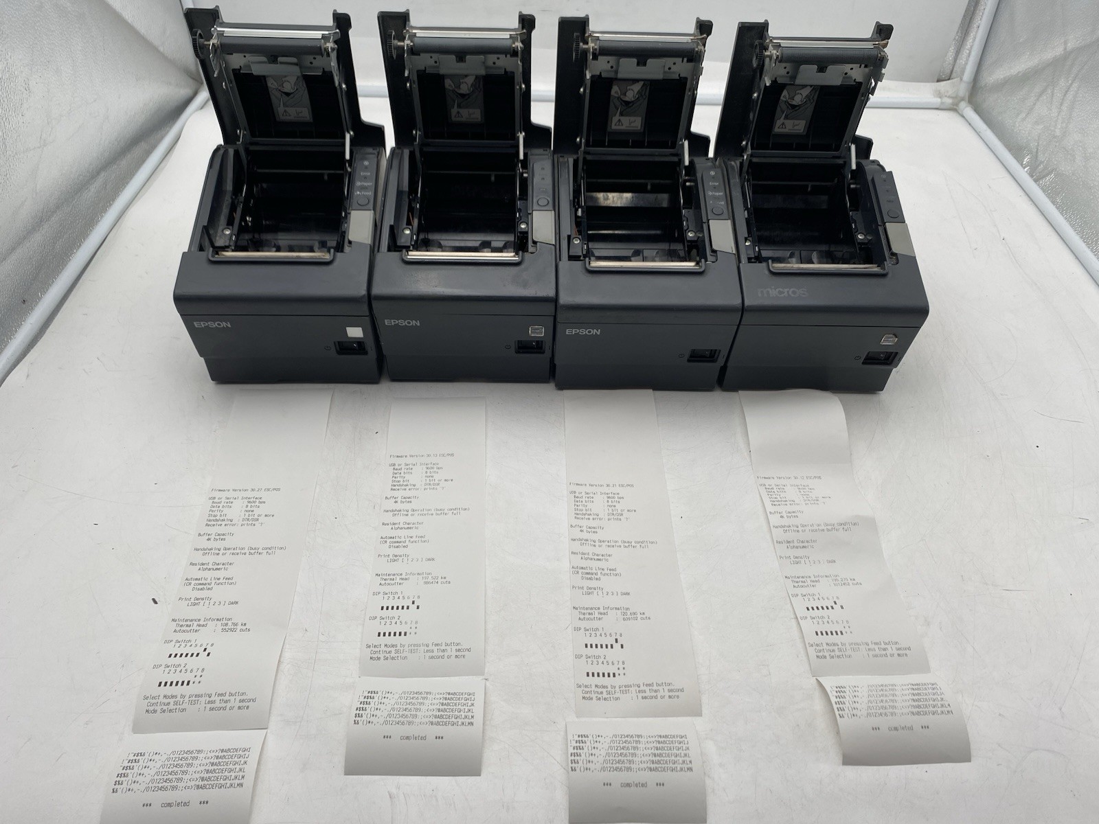 Lot of 4 Epson TM-T88V Thermal Receipt POS Printers M244A USB/Parallel