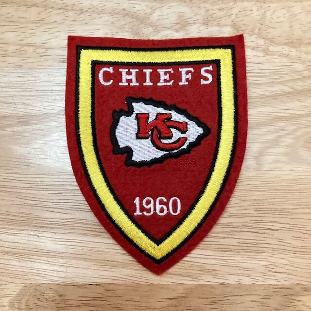 KANSAS CITY CHIEFS (est. 1960) Embroidered 3.75" x 5" Vintage NFL Crest Patch