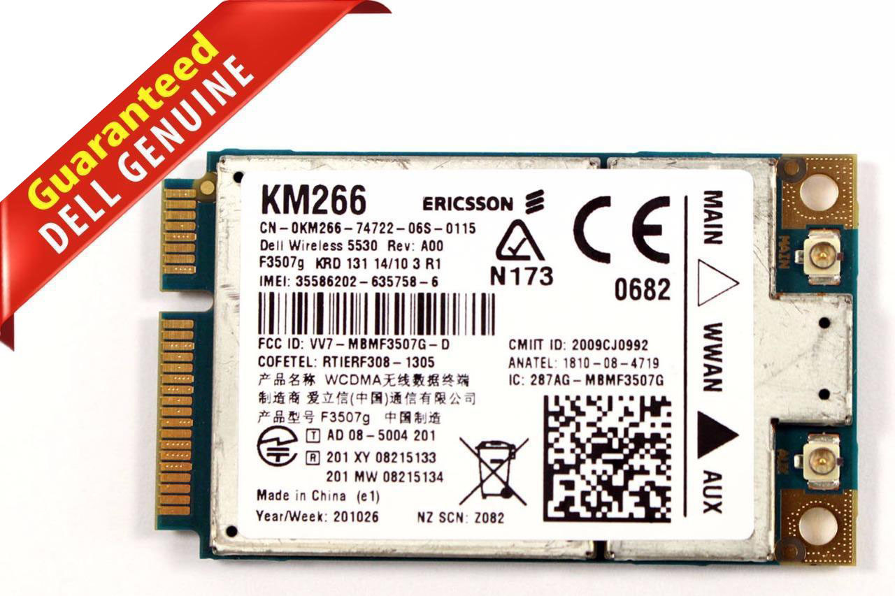 Lot 2 Dell Wireless 5530 DW5530 Mini-PCI Express 3G WWAN Card N367M KM266 C687R