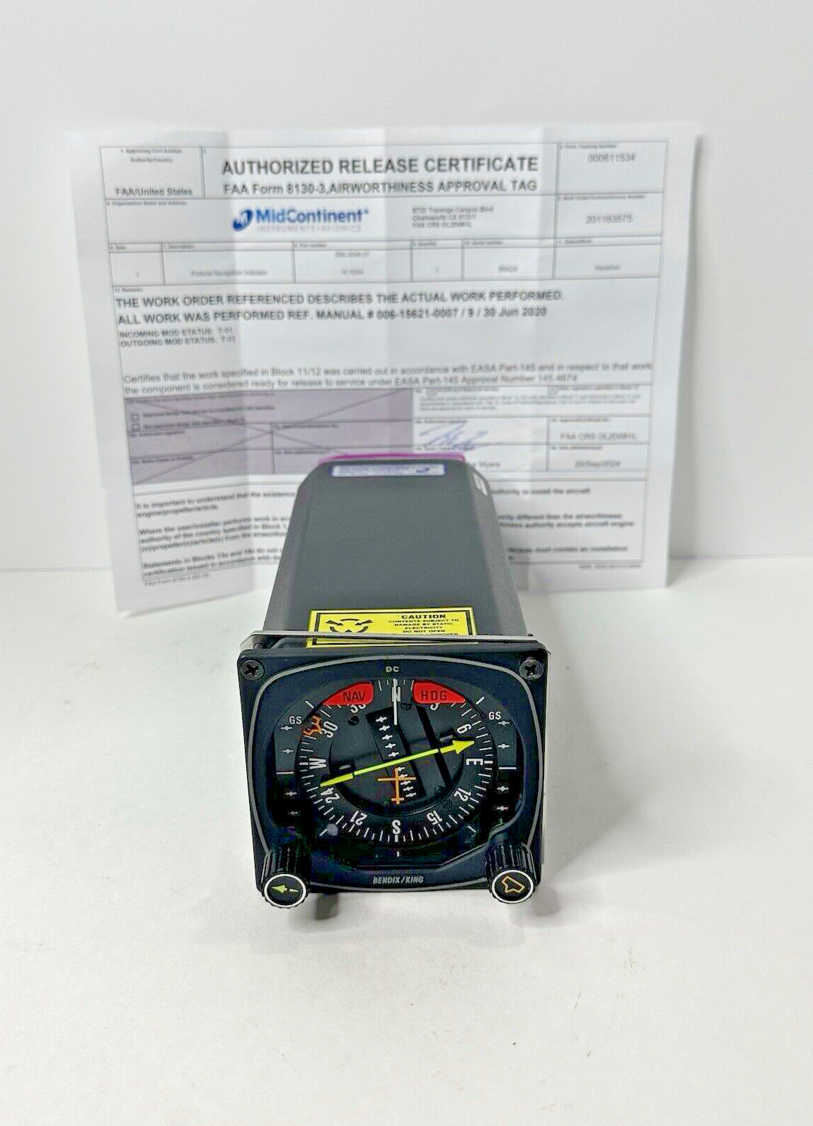 Bendix King KI 525A HSI 066-3046-07 Repaired with FAA 8130-3 Form