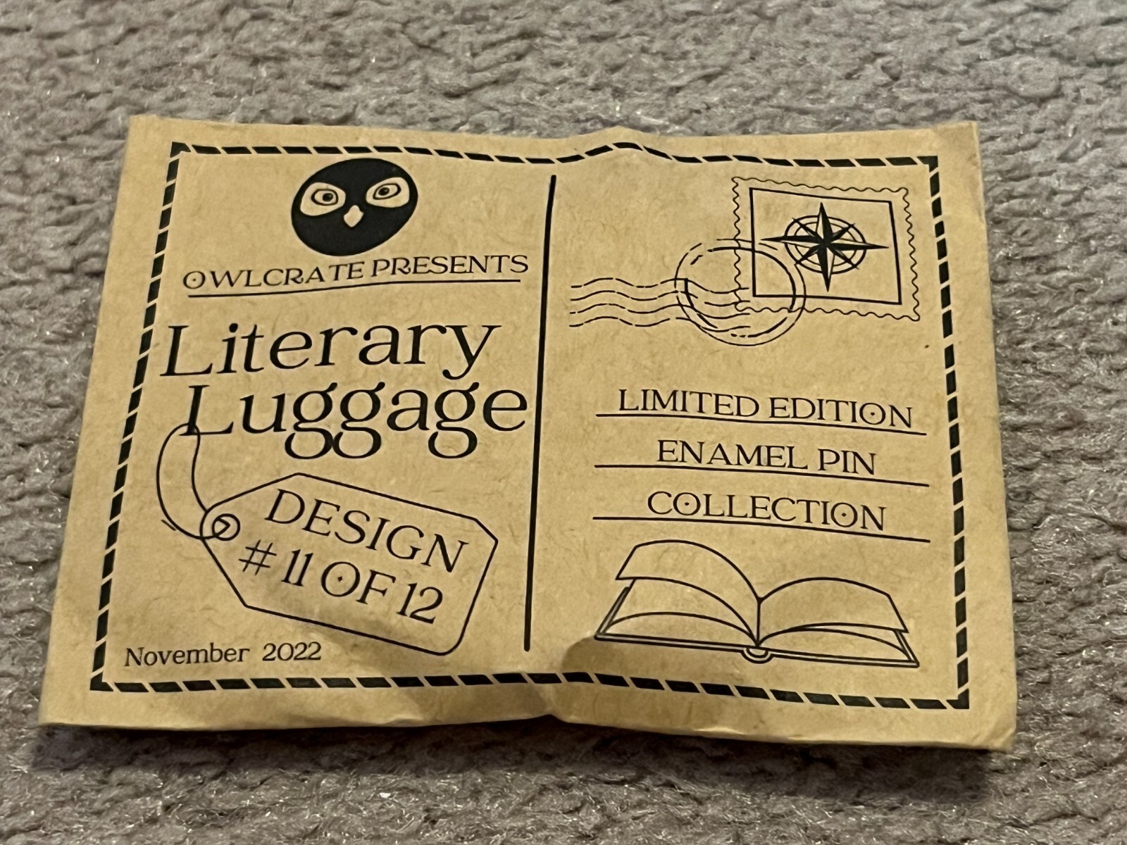 Owlcrate Literary Luggage Literary Luggage #11 From Blood and Ash Enamel Pin New