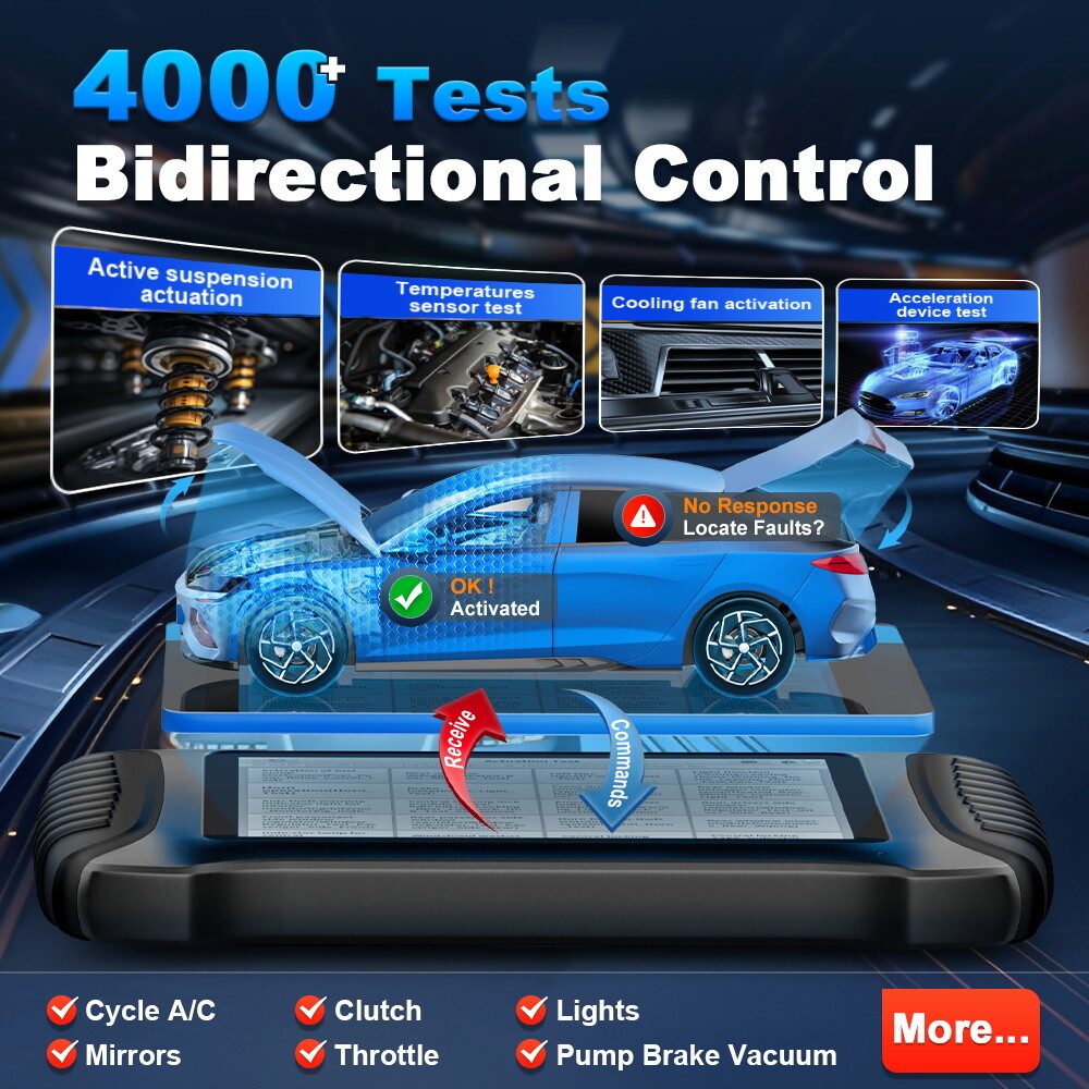 XTOOL IP900BT Wireless OBD2 Bidirectional Diagnostic Scanner Car ECU Coding FCA