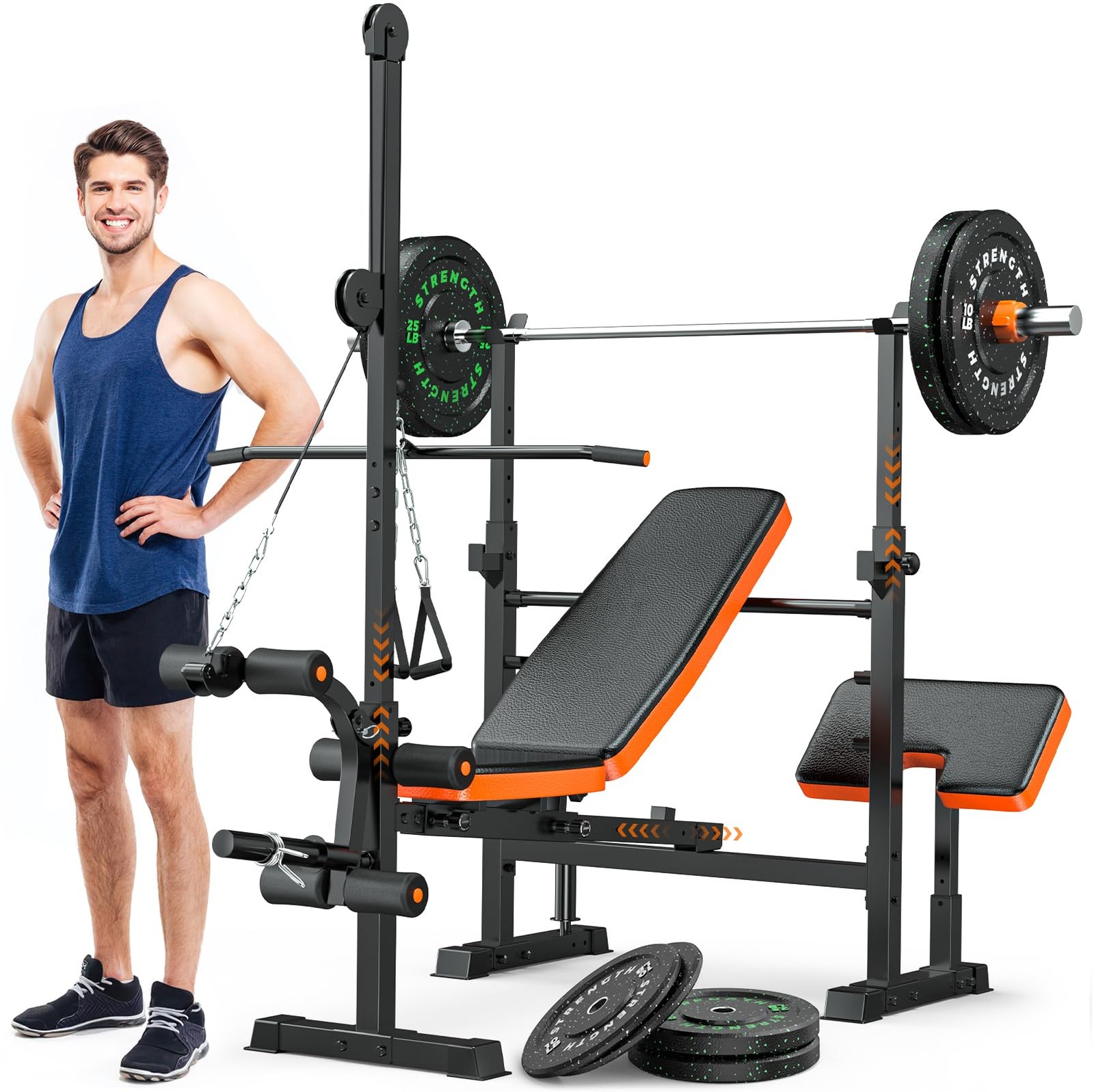800lbs 8-in-1 Weight Bench – Lat Pulldown