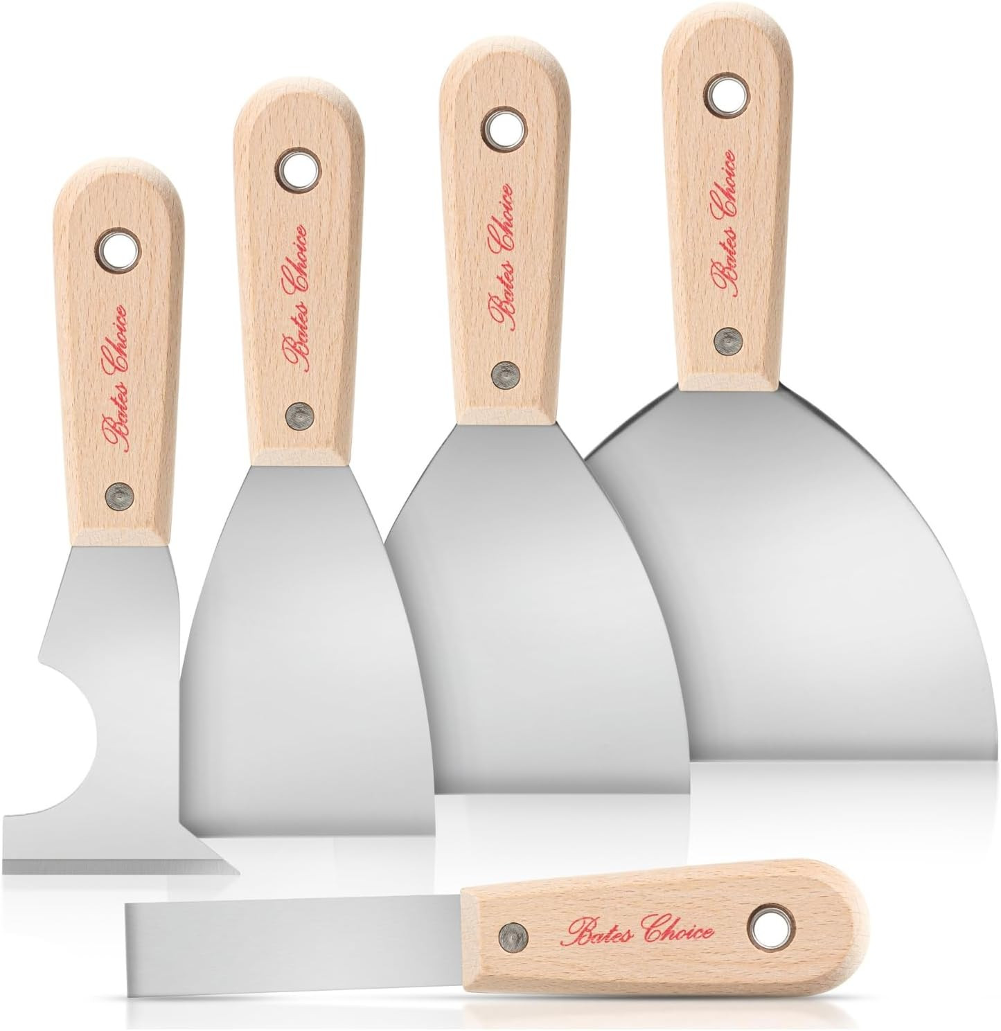 5 Pc Paint Scraper & Putty Knife Set – Wall Repair, Paint Removal, 5-in-1 Tool