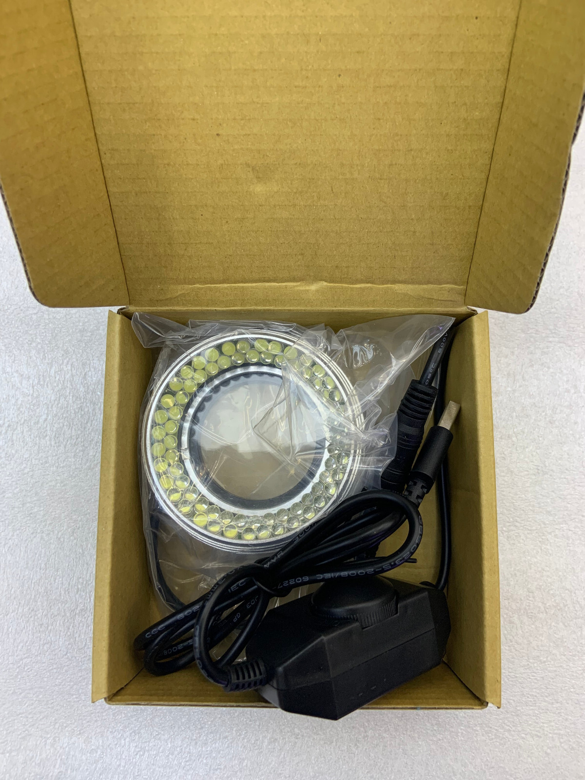 72 LED Light Lamp Beads Dia. 50MM Ring Adjustable Brightness f Stereo Microscope