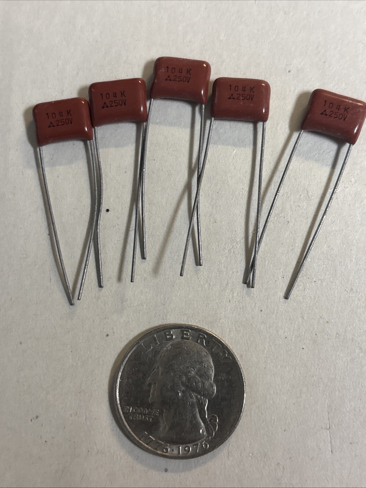 Lot 5 104k Film Capacitors 0.1uF 10% 250v @CPU141