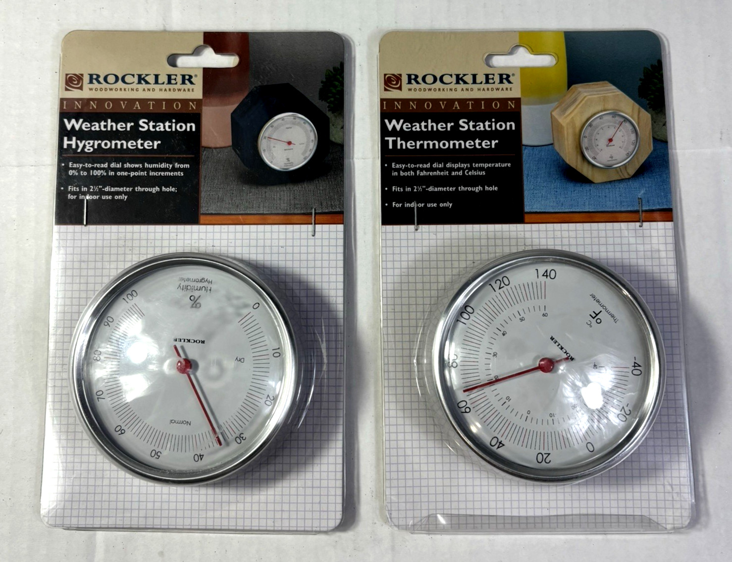 Rockler Weather Station Hygrometer & Thermometer Crafting Woodworking Hardware