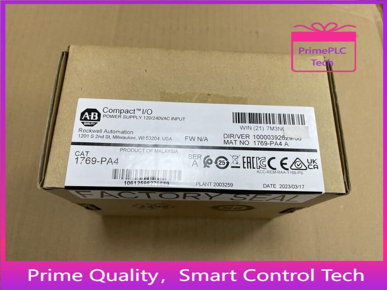 AB 1769-PA4 Allen-Bradley SER A CompactLogix Power Supply Module US Free Tax