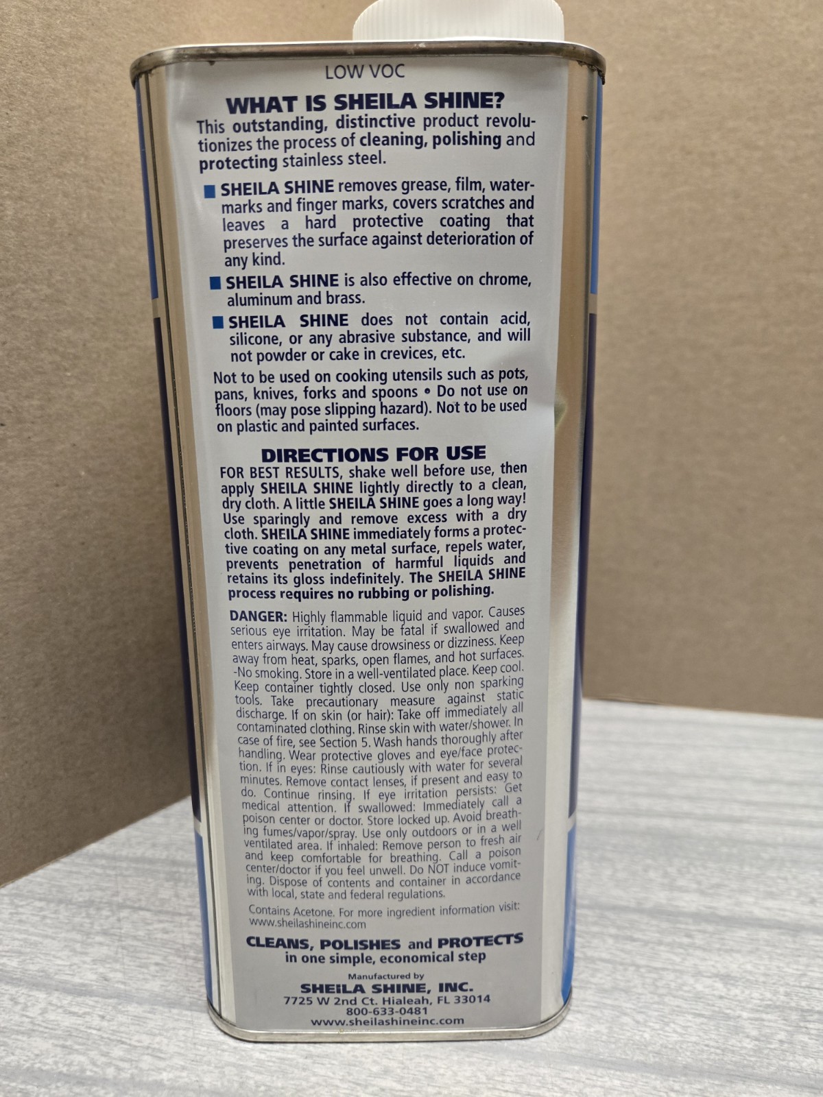 Sheila Shine Stainless Steel Cleaner- 1 Gallon Can