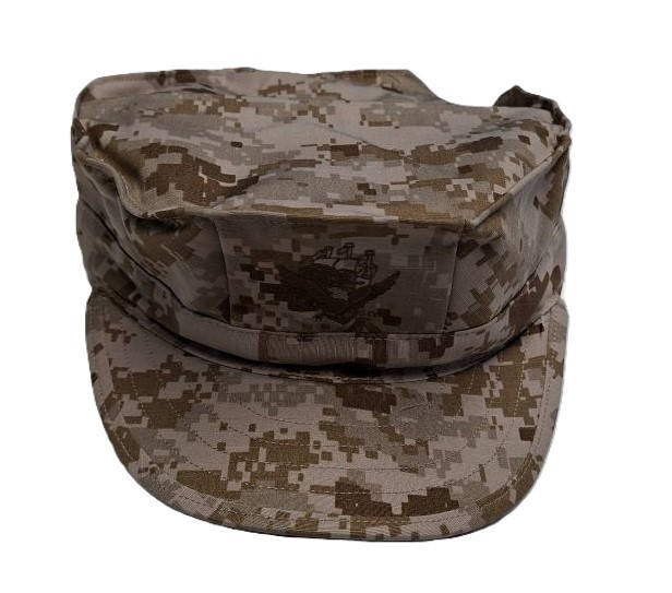 US NAVY NWU Type II AOR1 Desert Utility 8 Point Cap With USN Logo  Size 7-1/2