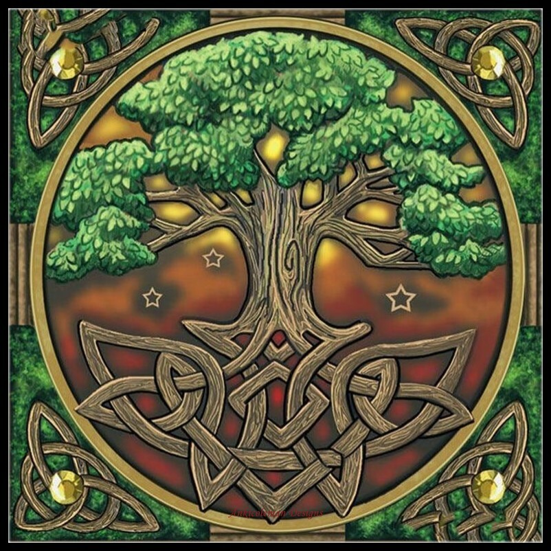 Celtic Tree of Life - DIY Chart Counted Cross Stitch Patterns Needlework DMC