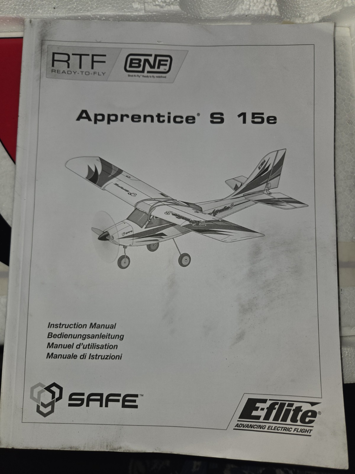 E-FLITE APPRENTICE S 15 E RTF WITH SAFE OPEN BOX