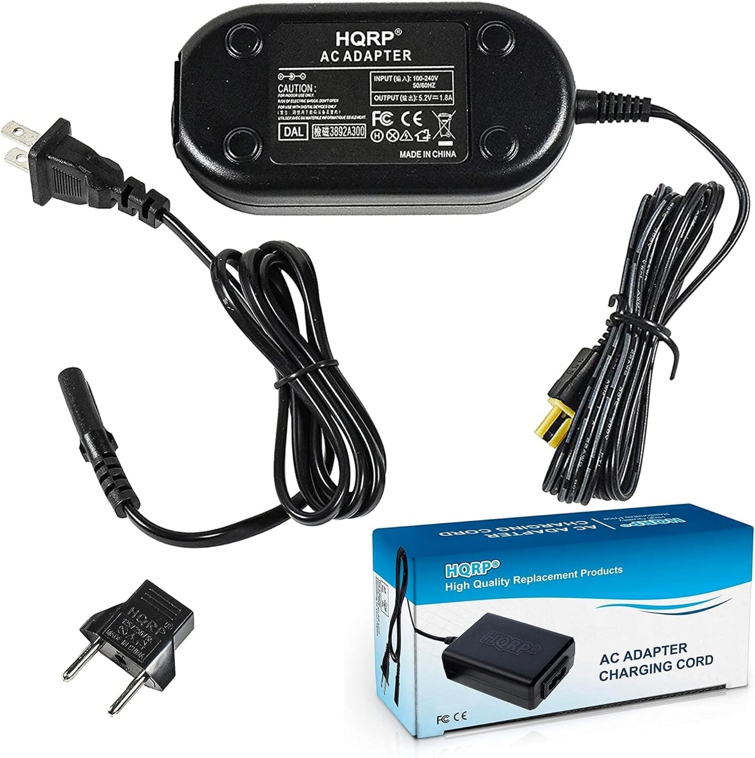 HQRP Adaptador de CA para JVC GZ-HM300 GZ-HM300BUS GZ-HM320 GZ-HM320BUS Everio