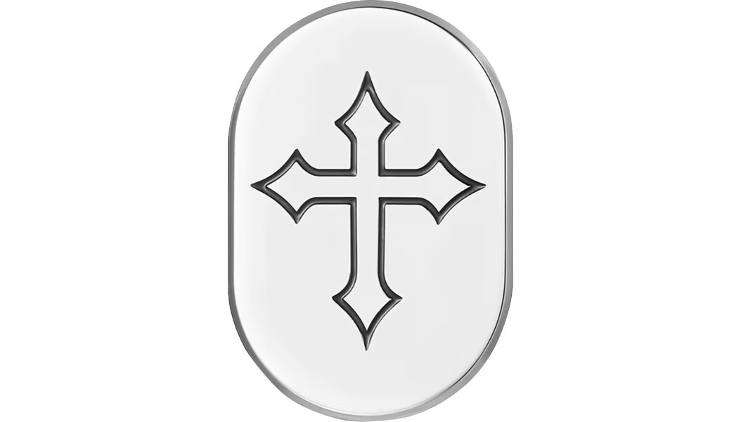 Figurati Designs Antenna Cover - Mirror Polish with Cross Motorcycle Street Bike