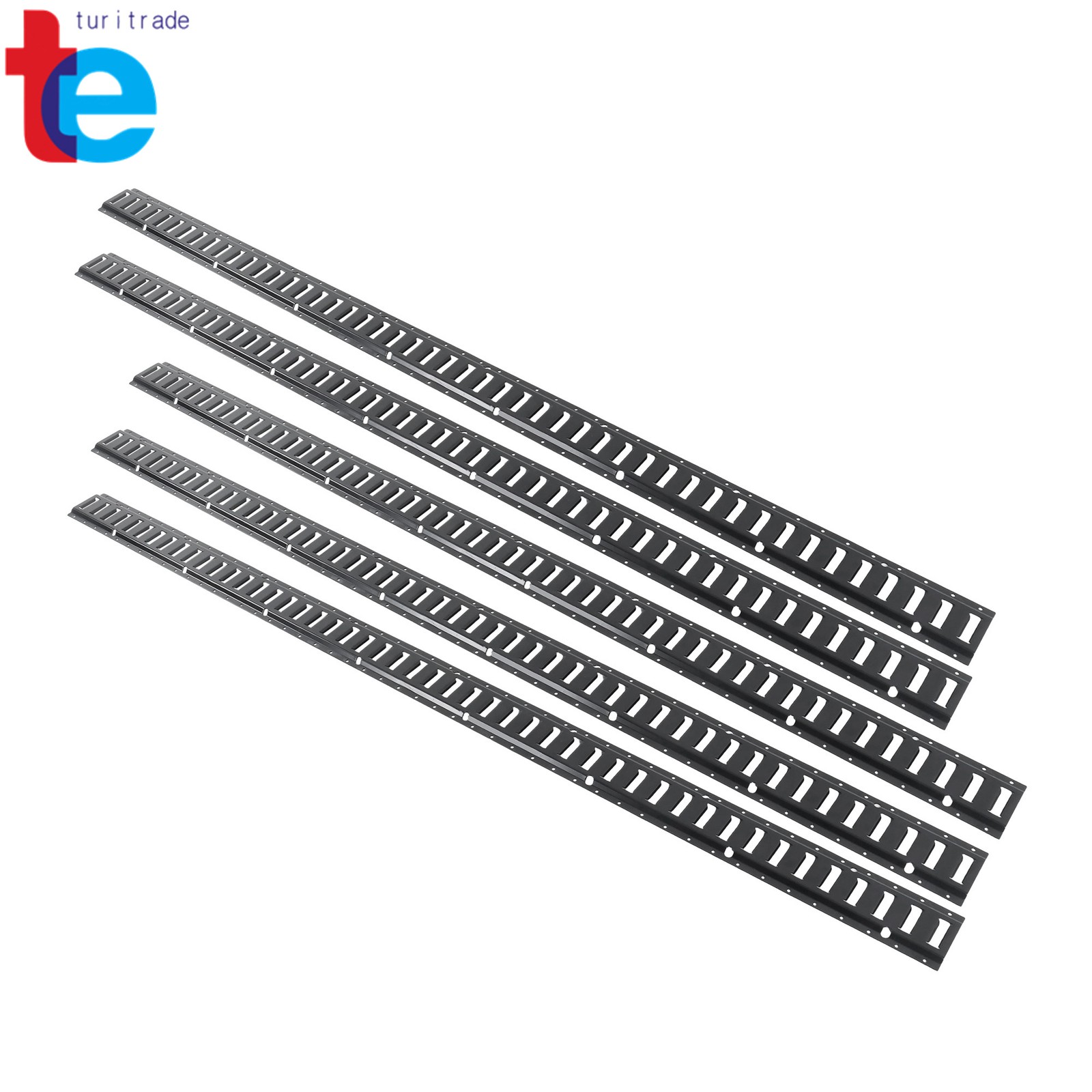 5 Pack 8' E Track Tie Down Rail Kit Fit For Garages Vans Trailers Tie Downs