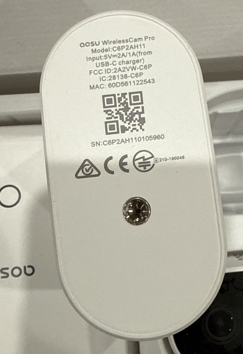 Aosu C6P2AH11 (SolarCam Pro System) WirelessCam Pro System-OPEN BOX!