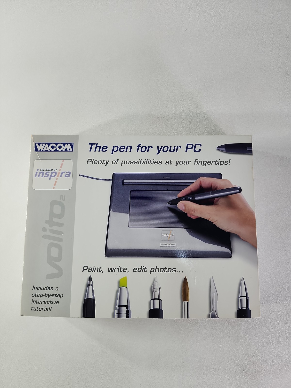 New Open Box CTF-420 WACOM INSPIRA Drawing Kit for Embroidery Tablet Pen VTG