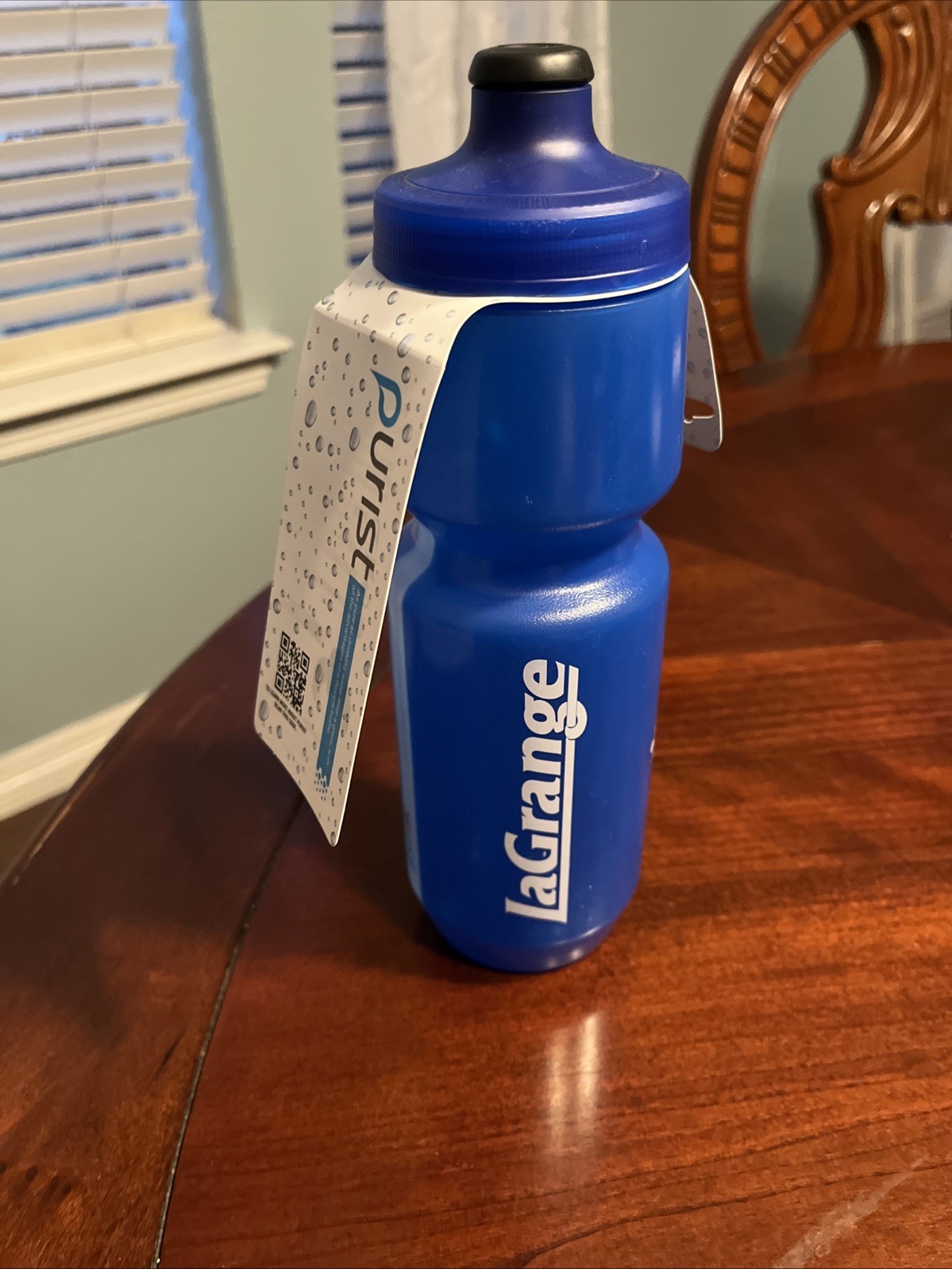 Purist La Grange fleur-de-lis Water Bottle w/ MoFlo Cap (blue)
