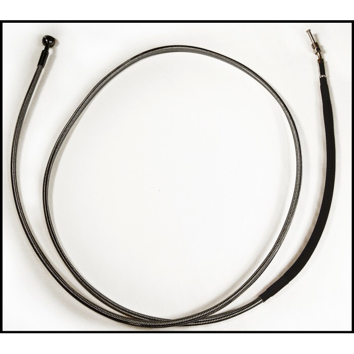 Magnum 41762 Alt. Length Black Pearl Braided Hydraulic Clutch Cable, 62in.