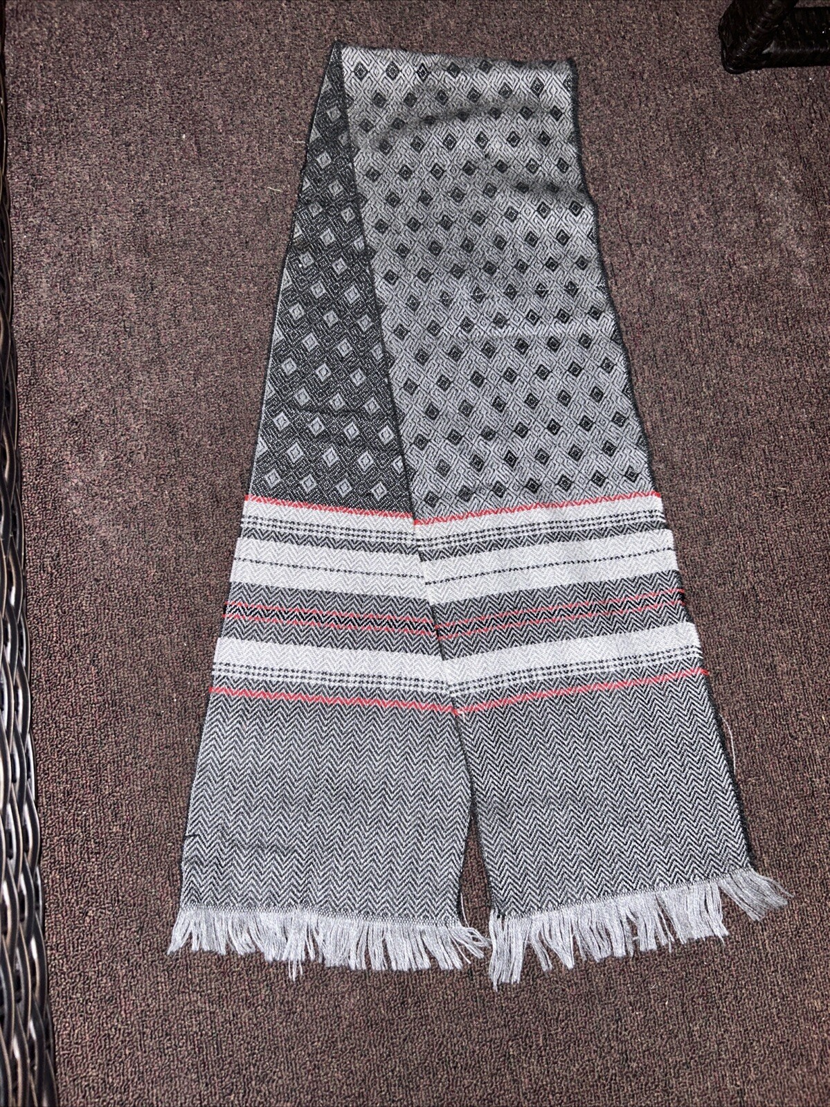 8” X 60” Gray Scarf