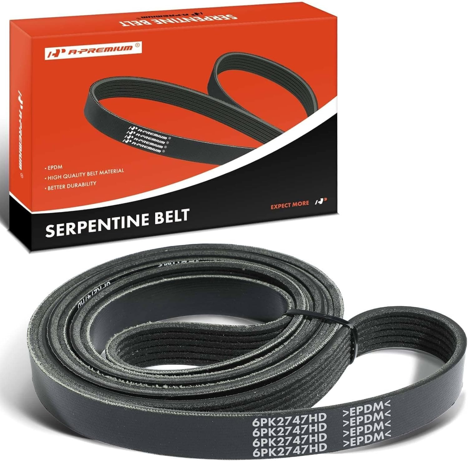 Heavy Duty Serpentine Belt for Ford Chevy GMC F650 F750 P32 W16 W18 6.8L