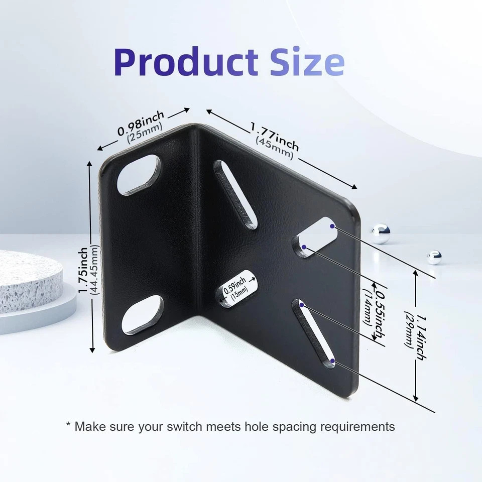 Rack Mount Kit Universal 1U Rack Ears with Adjustable Holes Distance, Compatible