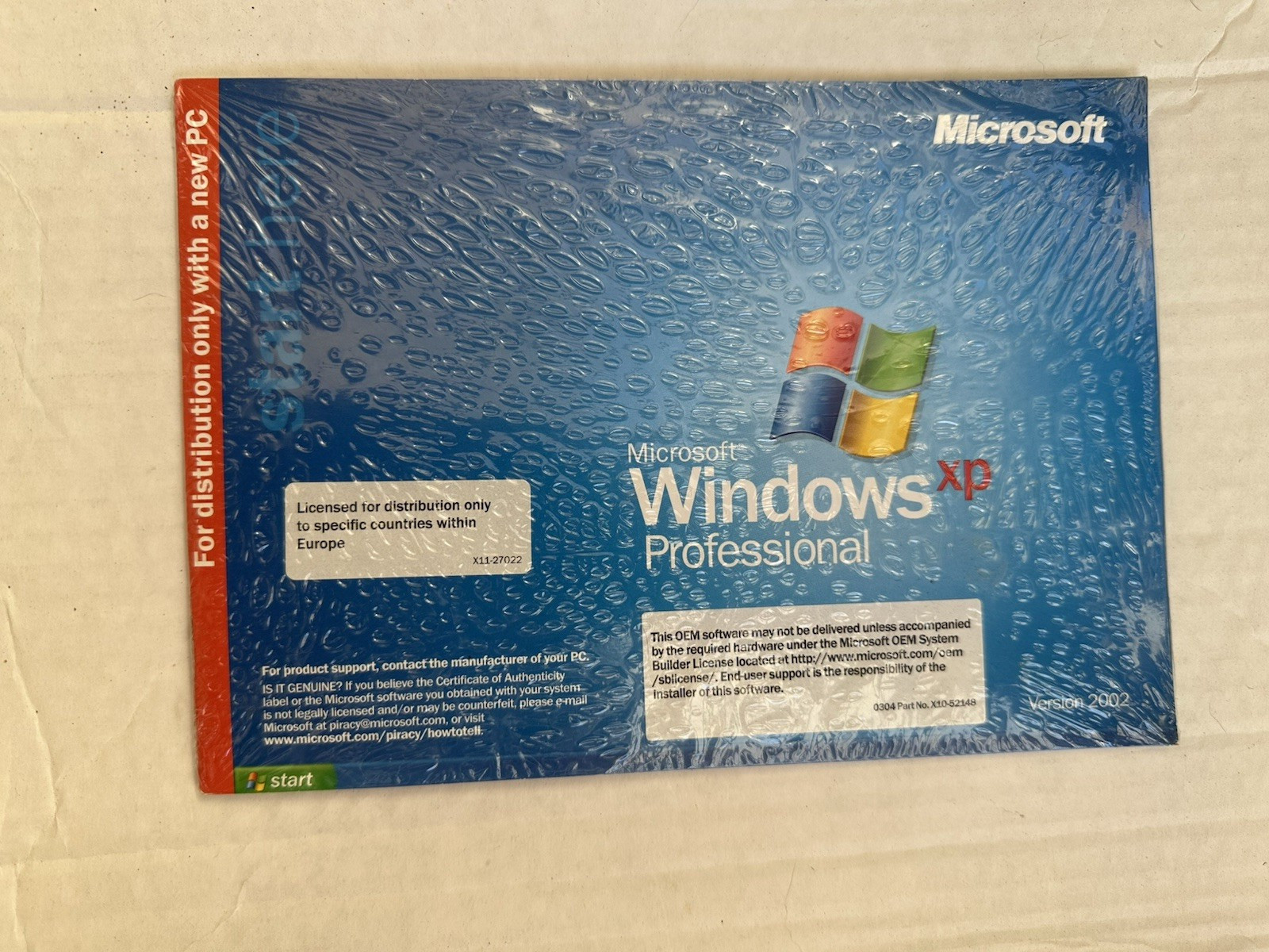MICROSOFT WINDOWS XP PROFESSIONAL w/SP2 FULL OPERATING SYSTEM MS WIN PRO 32 Bit