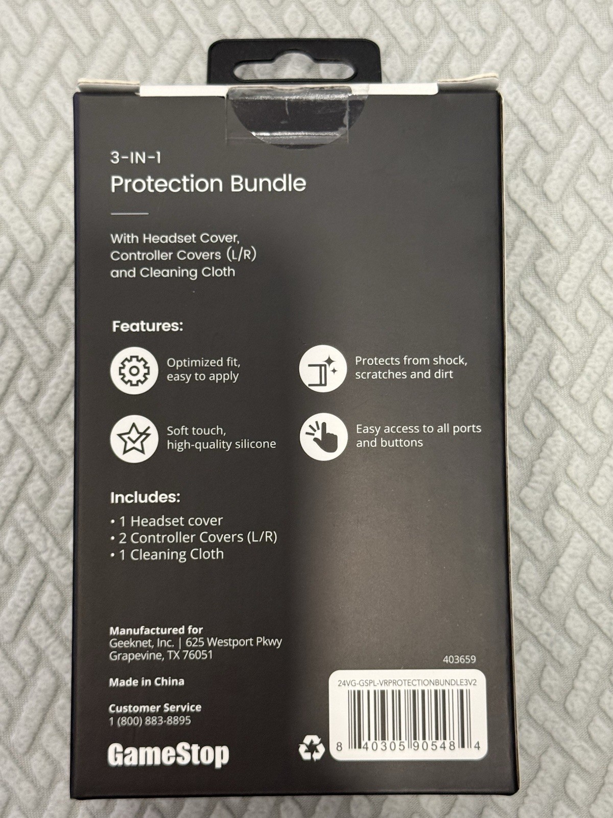 GameStop 3-in-1 Protection Bundle For Meta Quest 3 Headset & Controller Cover