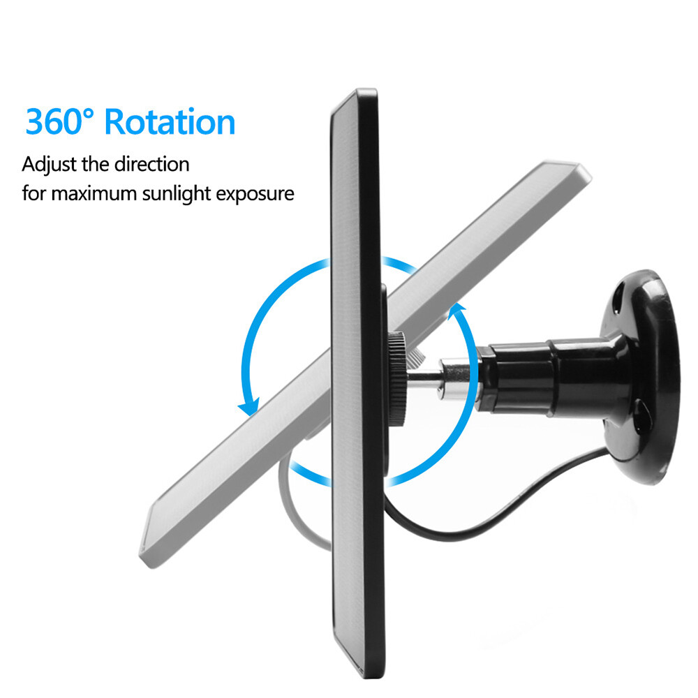 Solar Panel Micro USB C Power CCTV Camera Security Cam Battery Charger Outdoor
