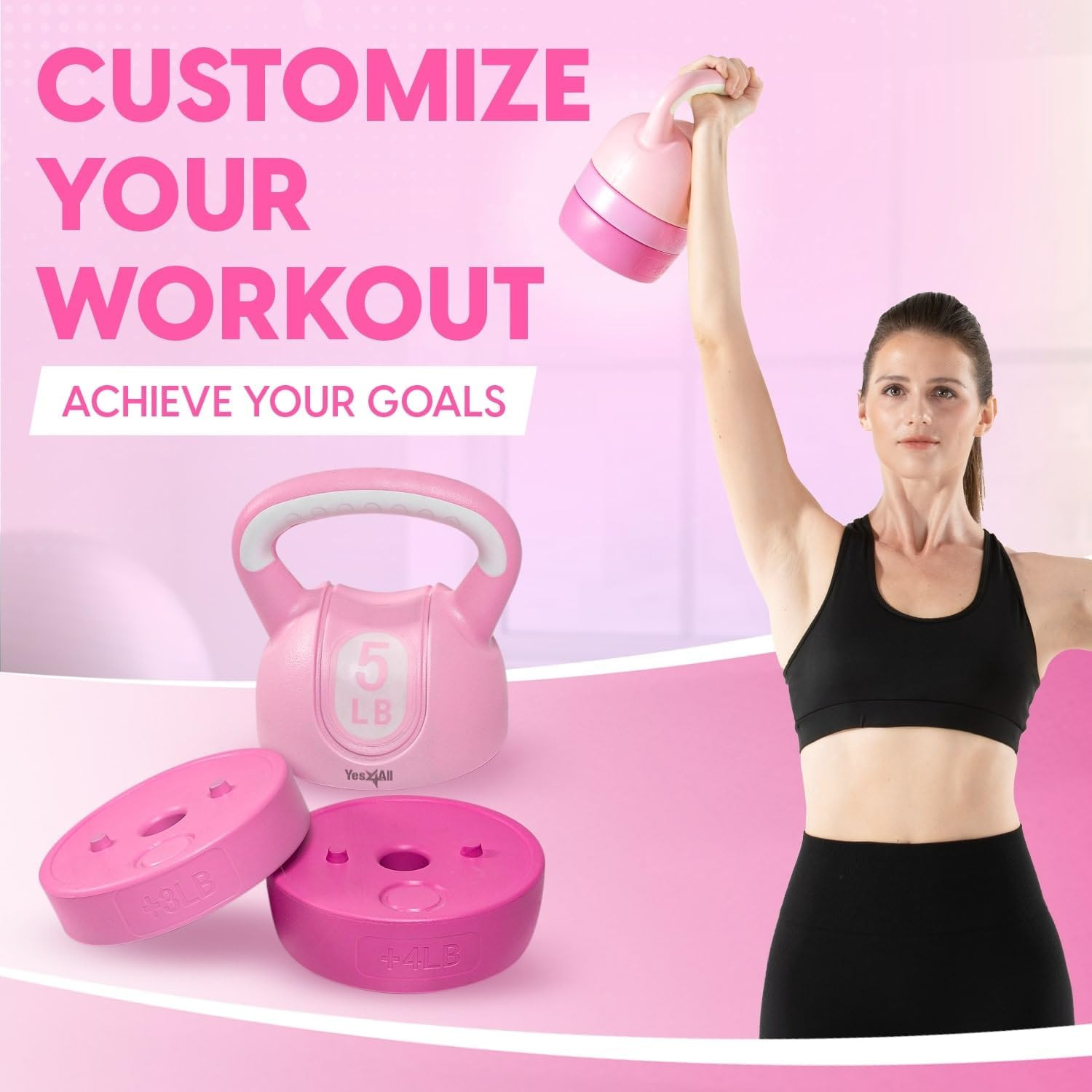 Kettlebell Sets - Adjustable Kettlebell Set for Strength Training - Kettlebells